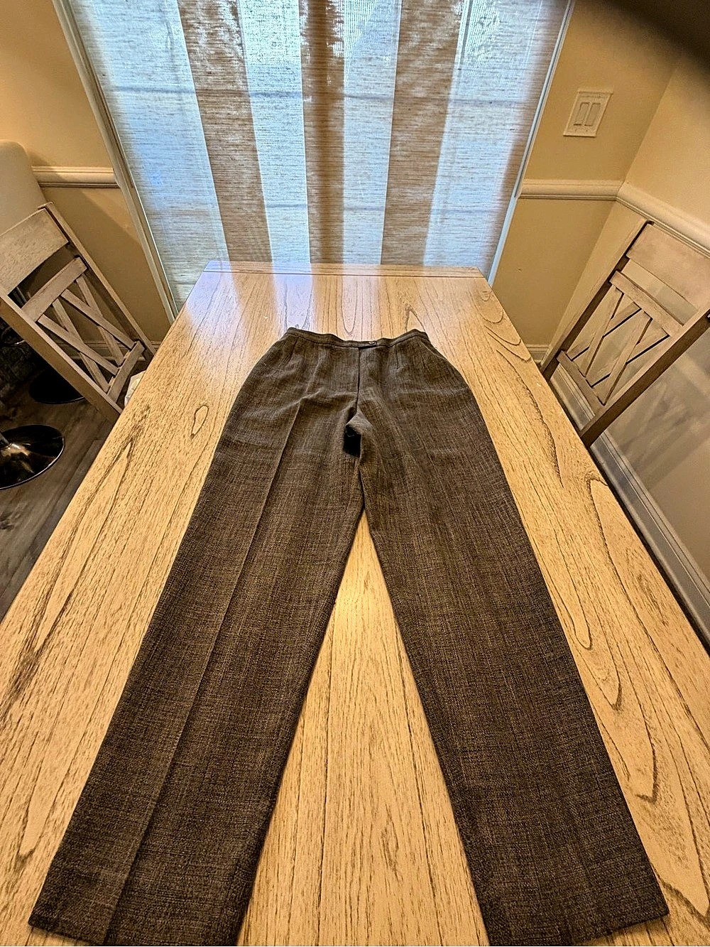 Harvé Bernard Brown Straight-Leg Trousers